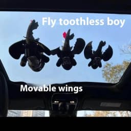 20/27/35CM 2025 New Fashion Car Accessories Plush Toys Removable Buckle Little Dragon The Wings Can Move Boys Gift Not charged