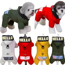Hooded Winter Warm Thicken Pet Dog Jacket Dog Jumpsuit Clothes For Small Large Dogs Puppy Clothing Cat Coat Supplies Waterproof