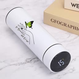 Vacuum Water Bottle Smart Display Temperature 500ML Safety 304 Stainless Steel Coffee Thermose Men Business Gift Customized Logo