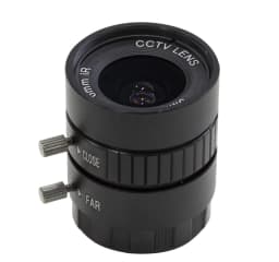 CCTV Lens for Raspberry Pi HQ Camera, Wide Angle CS-Mount Lens, 6mm Focal Length with Manual Focus and Adjustable Aperture