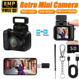 Y4000 Mini Keychain Camera With Screen HD 1080P Portable Retro kids Cam Ultra Compact Pocket DV Video Recorder With Flash Lamp