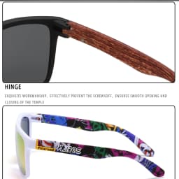 KAROS Classic Men Square Polarized Fishing Sunglasses Outdoor Sports Driving Cycling Running Goggles Vintage Large Frame UV400