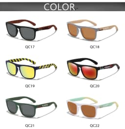 KAROS Classic Men Square Polarized Fishing Sunglasses Outdoor Sports Driving Cycling Running Goggles Vintage Large Frame UV400