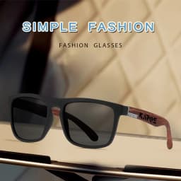 KAROS Classic Men Square Polarized Fishing Sunglasses Outdoor Sports Driving Cycling Running Goggles Vintage Large Frame UV400