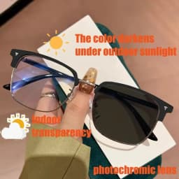 2026 Ultra Light Square Frame Photochromic Anti Radiation Glasses Replaceable Lens for Women Men Sunglasses Eyeglasses Frames