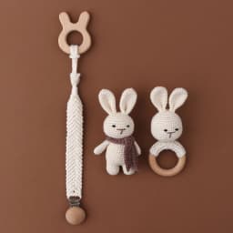 1 Set Baby Stuffed Animal Doll kawaii Panda Plush Toys+Crochet Rattle+Hair Brush+Newborn Swaddle Wrap Baby Birth Shower Gift Box