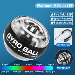 Power Gyro Ball Wrist Trainer Ball Wrist Strengthener Gyro Self-Starting Forearm Trainer Gyro Ball for Strengthening Muscles
