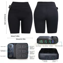 EMS Yoga Shorts Intelligent Microcurrent Massage Power Pants Muscle Stimulator Hip Lifting Leg Toning Body Shaping Pants