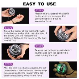 Luxury LED Gyroscopic Power Trainer Ball Autostart Range Gyro Power Wrist Ball Arm Hand Muscle Force Trainer Fitness Equipment