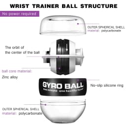 Luxury LED Gyroscopic Power Trainer Ball Autostart Range Gyro Power Wrist Ball Arm Hand Muscle Force Trainer Fitness Equipment
