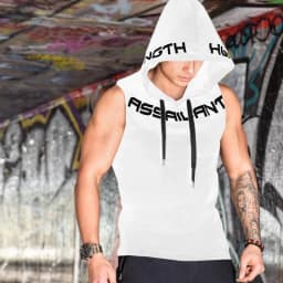 Men Tank Tops Gym Clothing Fitness Sleeveless Hoodies Vests Cotton Singlets Men Joggers Vest Bodybuilding Casual Clothing