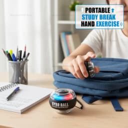 Forearm Exerciser with Self-Activating Wrist Gyro Ball Wrist Strengthener for Arm and Finger Muscle Training Suitable for Fitnes