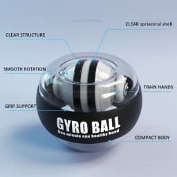 Forearm Exerciser with Self-Activating Wrist Gyro Ball Wrist Strengthener for Arm and Finger Muscle Training Suitable for Fitnes