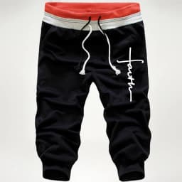 Men Summer Sport Running Hit Color Design Casual Pants Fashion 3/4 Short