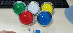 10pcs 60MM Chrome Plated Silver Arcade Illuminated Push Button Switch Button 12V Led Start Button Arcade Game Machine DIY Parts