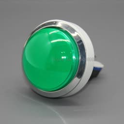 10pcs 60MM Chrome Plated Silver Arcade Illuminated Push Button Switch Button 12V Led Start Button Arcade Game Machine DIY Parts