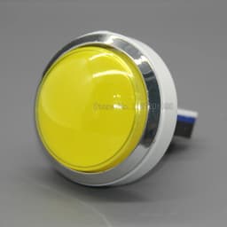 10pcs 60MM Chrome Plated Silver Arcade Illuminated Push Button Switch Button 12V Led Start Button Arcade Game Machine DIY Parts