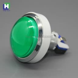 10pcs 60MM Chrome Plated Silver Arcade Illuminated Push Button Switch Button 12V Led Start Button Arcade Game Machine DIY Parts
