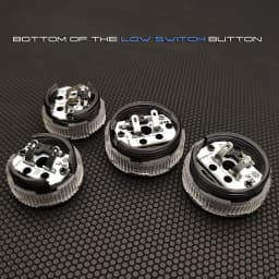 ST-SL2-Purple Glede/Smooth/Screw-In Buttons Reusable & Serviceable/Low Switch/Round Black Frame HITBOX Arcade Joystick Button