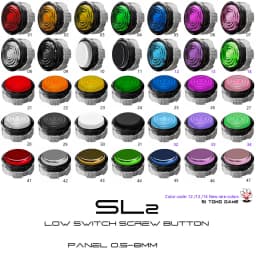 ST-SL2-Purple Glede/Smooth/Screw-In Buttons Reusable & Serviceable/Low Switch/Round Black Frame HITBOX Arcade Joystick Button
