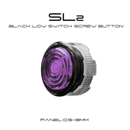 ST-SL2-Purple Glede/Smooth/Screw-In Buttons Reusable & Serviceable/Low Switch/Round Black Frame HITBOX Arcade Joystick Button