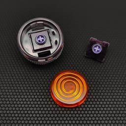 ST-SL2-Purple Glede/Smooth/Screw-In Buttons Reusable & Serviceable/Low Switch/Round Black Frame HITBOX Arcade Joystick Button
