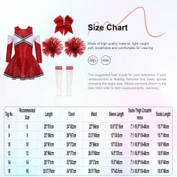 Girl Cheerleader Costume Children's Cheer Dance Outfits Sequins Cheerlead Dress + Hand Flowers Teamwear Suit Kids Dancewear Set