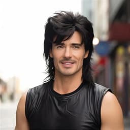 HAIRJOY Synthetic Hair Mullet Wig Adult Funny Wigs for Men Pop Rock Wig Joe Dirt Wig for 70s 80s Wig Brown Synthetic Wigs