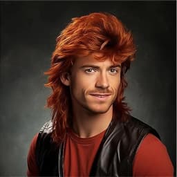 HAIRJOY Synthetic Hair Mullet Wig Adult Funny Wigs for Men Pop Rock Wig Joe Dirt Wig for 70s 80s Wig Brown Synthetic Wigs