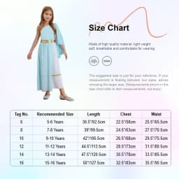 Kids Girls Roman Ancient Greek Godess Toga Costume Athena Cosplay Princess Robe Dress with Flowy Tulle Shawls Headwear Outfits