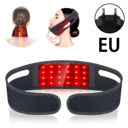 660nm Red Light Infrared 850NM Fabric Chin Neck Home Use Neck Heating Belt Lifting Firming Skin Neck Pain Relief Wrap Skin Care