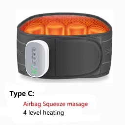 Smart Air Pressure Heating Massage Waist Belt,Cordless Airbag Squeeze Support,Vibration Massager,Lumbar Back Brace,Muscle Relax