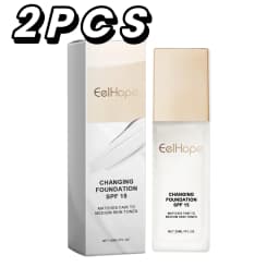 Color Changing Foundation SPF15 30ml Hydrating Long Lasting High Coverage Natural Finish Lightweight Face Makeup All Skin Types