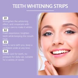 Purple Teeth Whitening Strips Bleaching Stains Remove Oral Whitening Supplies Tooth Stickers Remove Stains Care Stripes