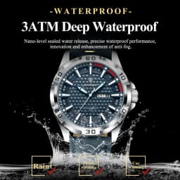 POEDAGAR Original Man Wristwatch Top Luxury Waterproof Luminous Date Week Watch For Men Quartz Sport Leather Men's Watches Reloj