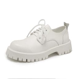 STRONGSHEN Men's Low Top British Leather Shoes Big Head Warm Fur Thick Bottom Non Slip Work Shoes Elevator Casual Oxford Shoes