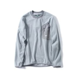 Mountain-Ready Crewneck: Engineered with Ribbed Neck, Reflective Logo, & Secure Chest Pocket for Outdoor Style Unisex