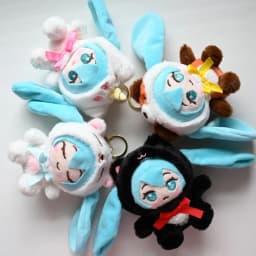 Japanese Style Hatsune Miku Plush Toy Cartoon Plush Keychain Student Schoolbag Accessories Decoration Anime Peripherals Gifts