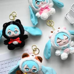 Japanese Style Hatsune Miku Plush Toy Cartoon Plush Keychain Student Schoolbag Accessories Decoration Anime Peripherals Gifts