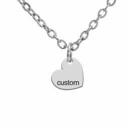 Engrave Name Personalized Couple Heart Necklace for Women Men Custom Family Mother Gift Stainless Steel Gold Color Chain Jewelry