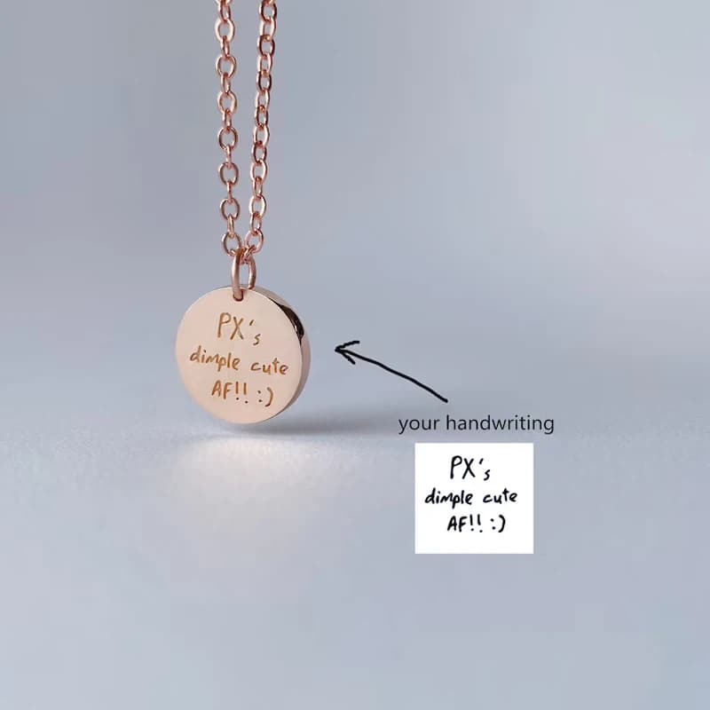 Customize Name Words Photo Custom Necklace Personalized Handwriting Engraving Pendant Choker Jewelry Mother's Day Best Gift