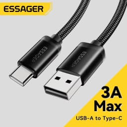 Essager 3A USB Type C Cable For Iphone 15 Plus Huawei Mate60 P60 Fast Charging Wire USB-C Charger Data Cord For Xiaomi Samsung
