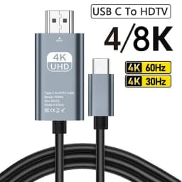 4K 60Hz 30Hz 8K USB C to HDMI-compatible Cable Type C Adapter HDTV Converter Cable for iPhone 15 MacBook Air iPad Samsung