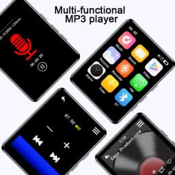 MP3 Player 2.4 Inch Full Touch Screen Bluetooth HiFi Walkman Built‑in MP4 Music Speaker FM Radio Voice Recorder E‑book