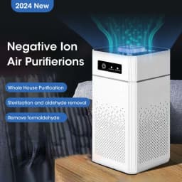 Negative Ion Air Purifier Smoke Odor Generator Protable Air Cleaner Household for Car Room Kitchen with Replaceable HEPA Filter