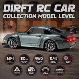 Oike 4WD Remote Control Drift Car 1:24 Mini Remote Control Racing Car Model 2.4G Radio High Speed 4X4 RC Car Vehicle Toy