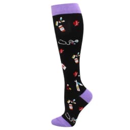 Men's Running Compression Socks Basketball Cycling Socks Medical Prevention Varicocele Travel Cute pattern