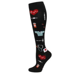 Men's Running Compression Socks Basketball Cycling Socks Medical Prevention Varicocele Travel Cute pattern