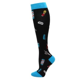 Men's Running Compression Socks Basketball Cycling Socks Medical Prevention Varicocele Travel Cute pattern