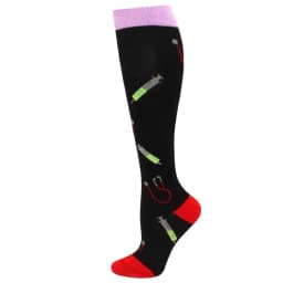 Men's Running Compression Socks Basketball Cycling Socks Medical Prevention Varicocele Travel Cute pattern